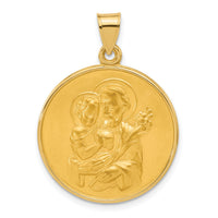 14k Polished and Satin Solid St Joseph Medal-XR2144