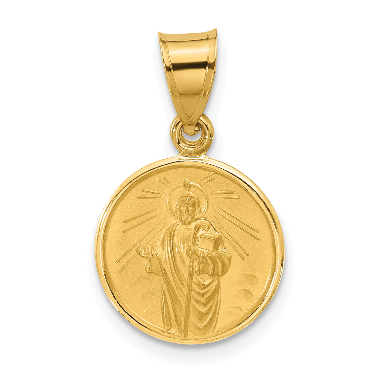 14k Polished and Satin Solid St Jude Thaddeus Medal-XR2145