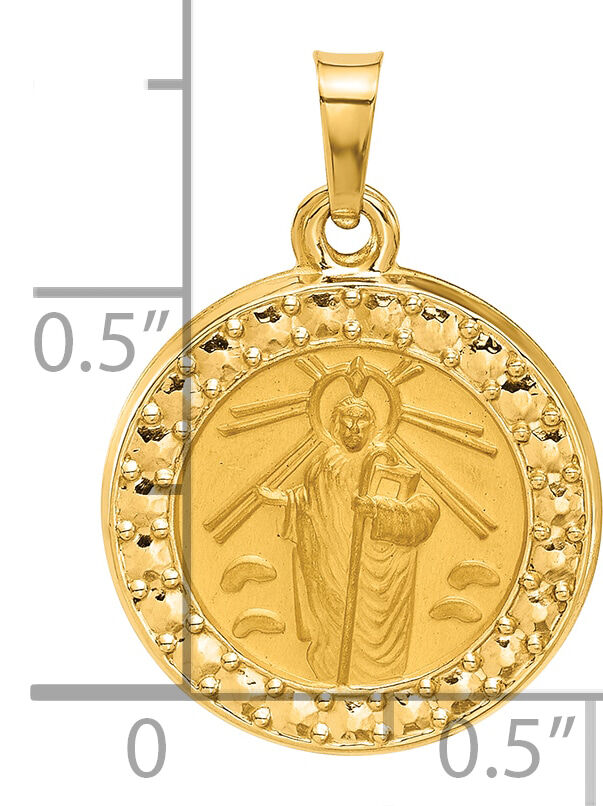 14K Hollow St. Jude Thaddeus Medal-XR2146