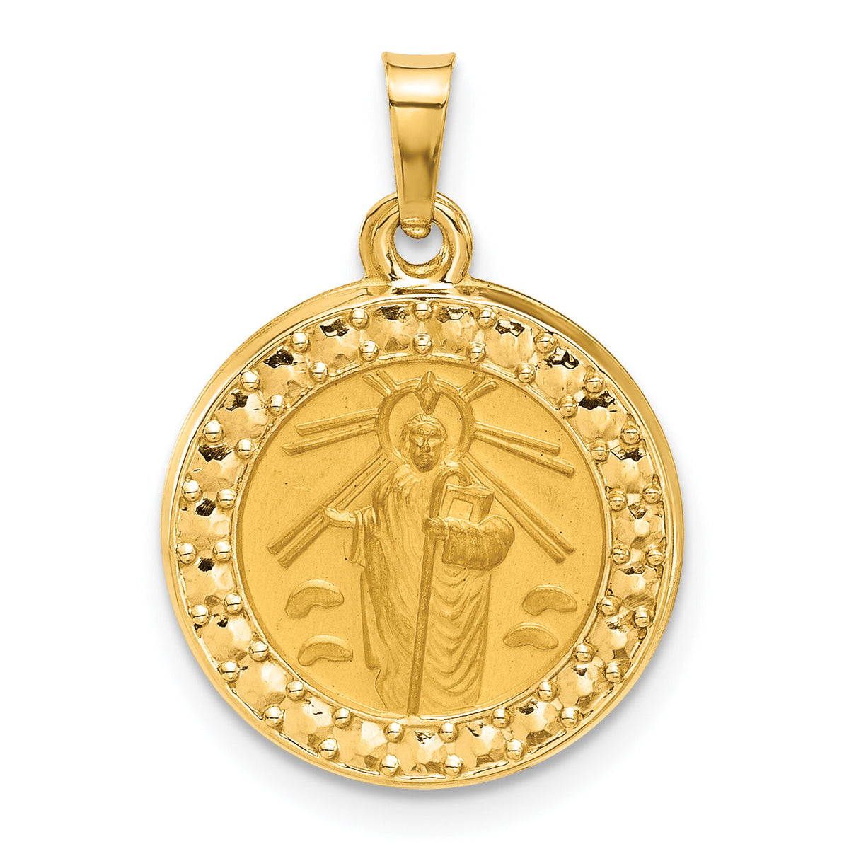 14K Hollow St. Jude Thaddeus Medal-XR2146