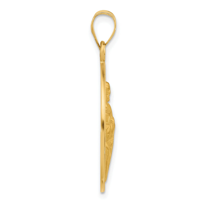 14k Polished and Satin Solid St Jude Thaddeus Medal-XR2148