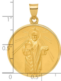 14k Polished and Satin Solid St Jude Thaddeus Medal-XR2148