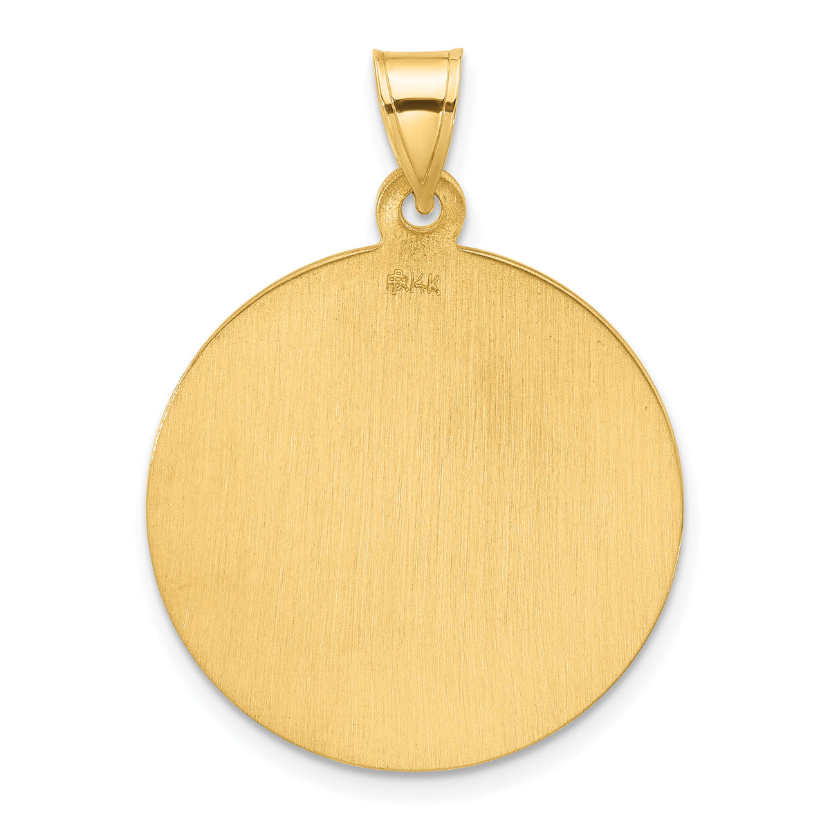 14k Polished and Satin Solid St. Michael Medal-XR2149