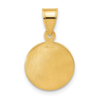 14k Polished and Satin Solid St. Michael Medal-XR2150