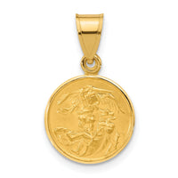 14k Polished and Satin Solid St. Michael Medal-XR2150