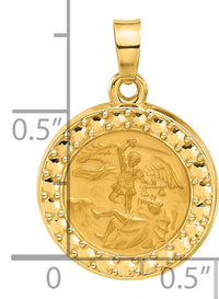 14K Hollow St. Michael Medal-XR2151