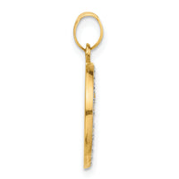 14K with White Rhodium Hollow St. Michael Medal-XR2152