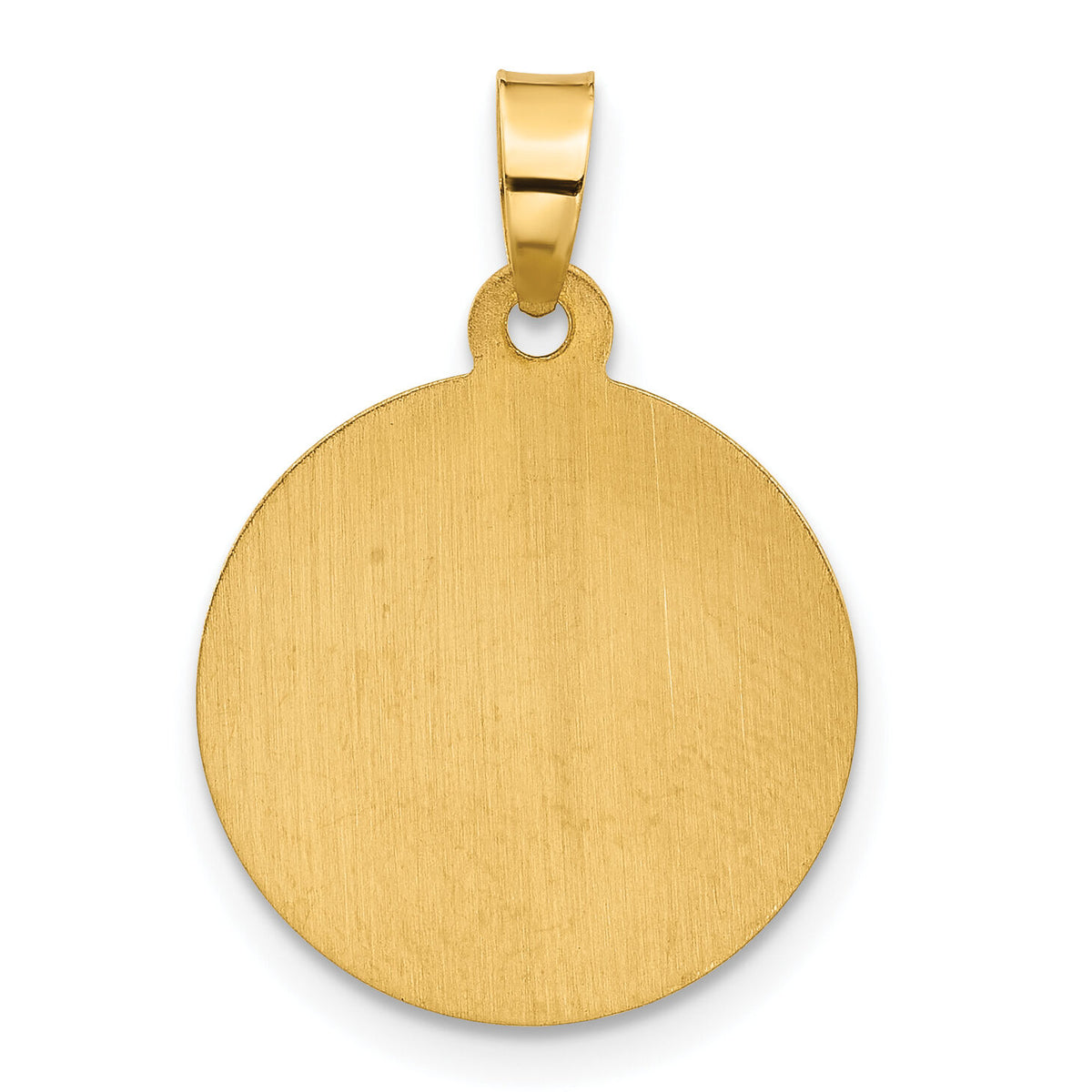 14K with White Rhodium Hollow St. Michael Medal-XR2152