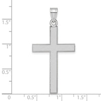 14k White Gold Florentine Satin Cross Pendant-XR2155W