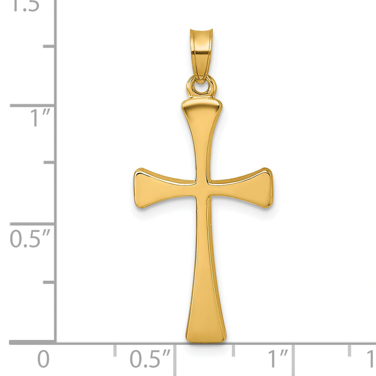 14k Polished Religious Cross Pendant-XR2170