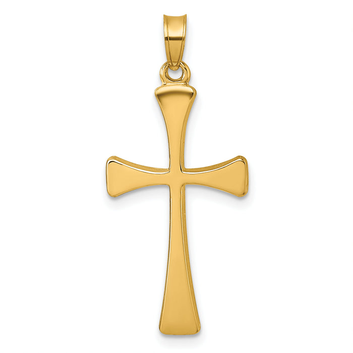 14k Polished Religious Cross Pendant-XR2170