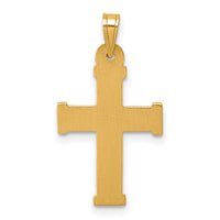 14k w/ White Rhodium Polished INRI Crucifix Cross Pendant-XR2180