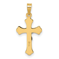 14k with White Rhodium Polished INRI Crucifix Cross Pendant-XR2184