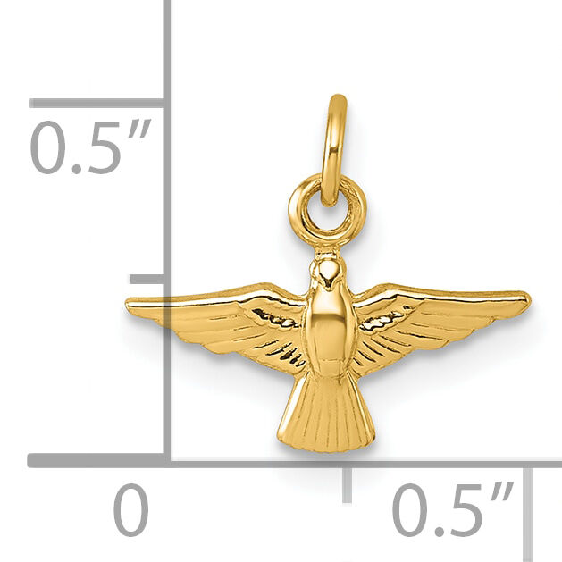 14k Polished Dove Pendant-XR2188