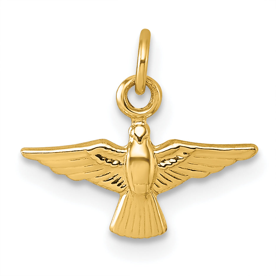 14k Polished Dove Pendant-XR2188