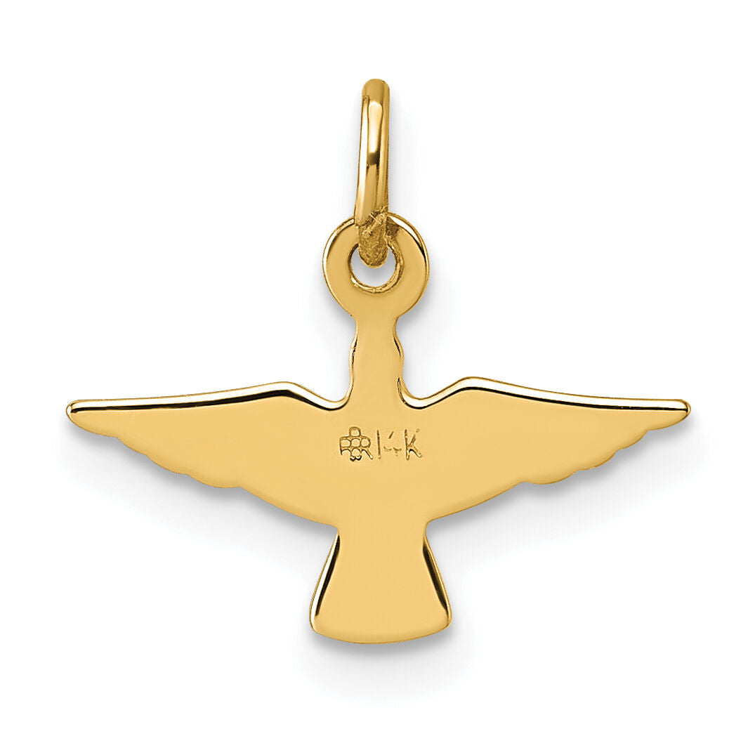 14k Polished Dove Pendant-XR2189