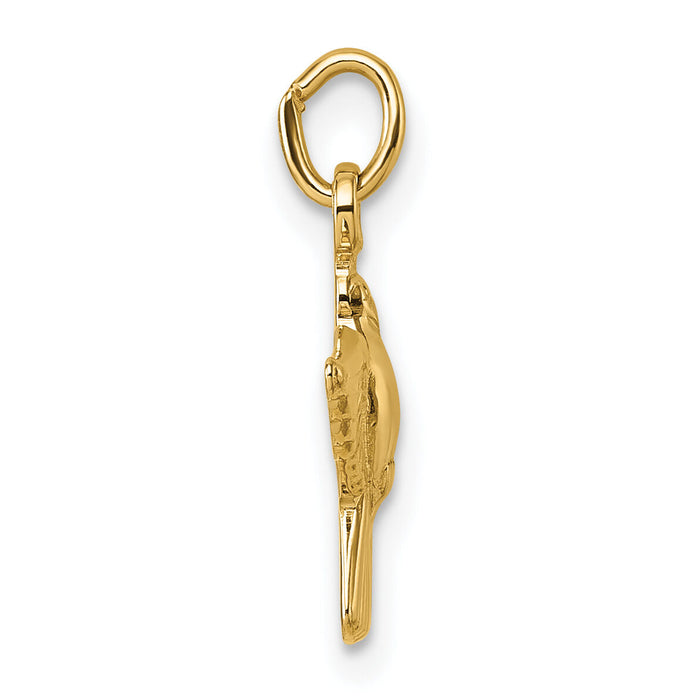 14k Polished Dove Pendant-XR2190