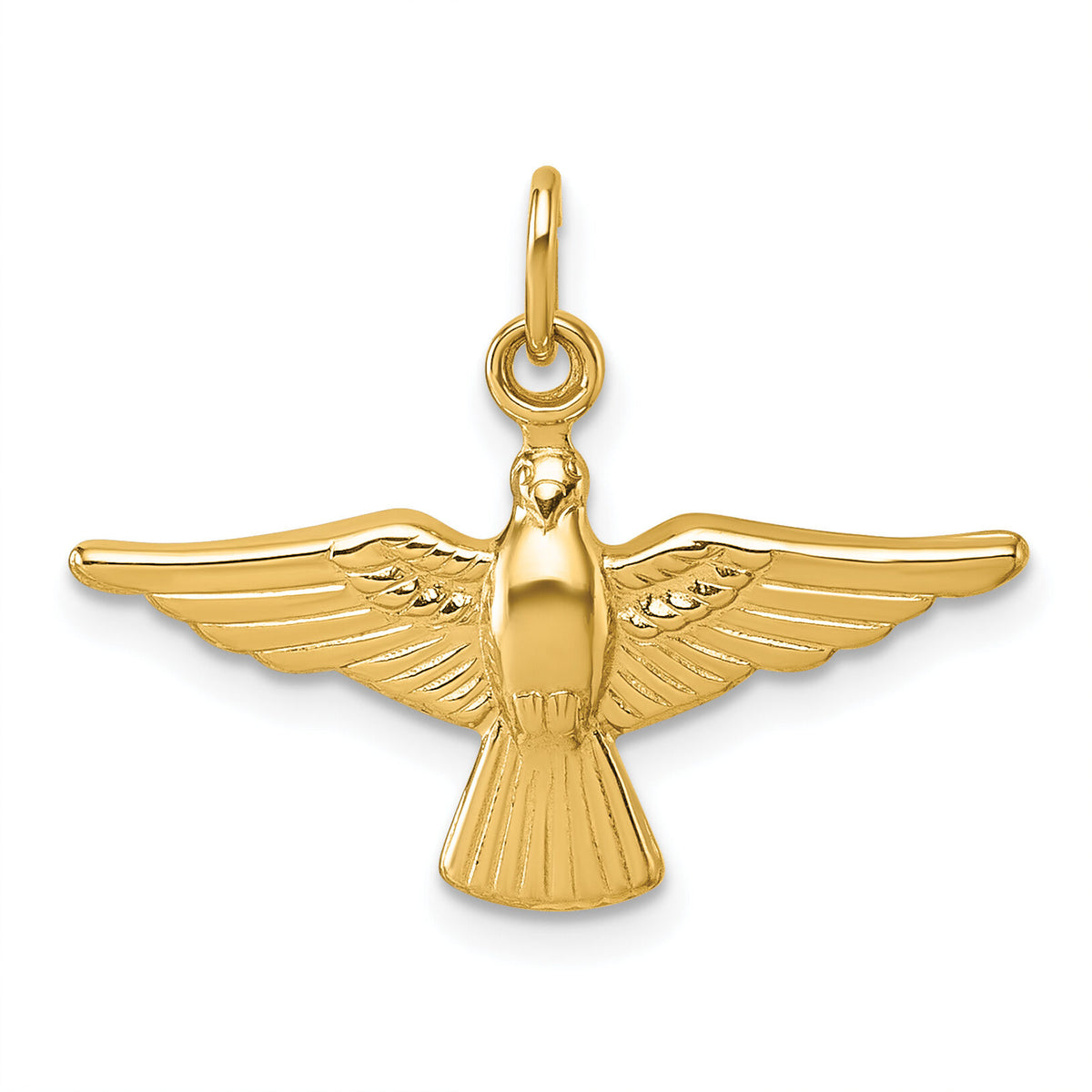 14k Polished Dove Pendant-XR2190