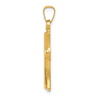 14k Hollow Cross Pendant-XR231