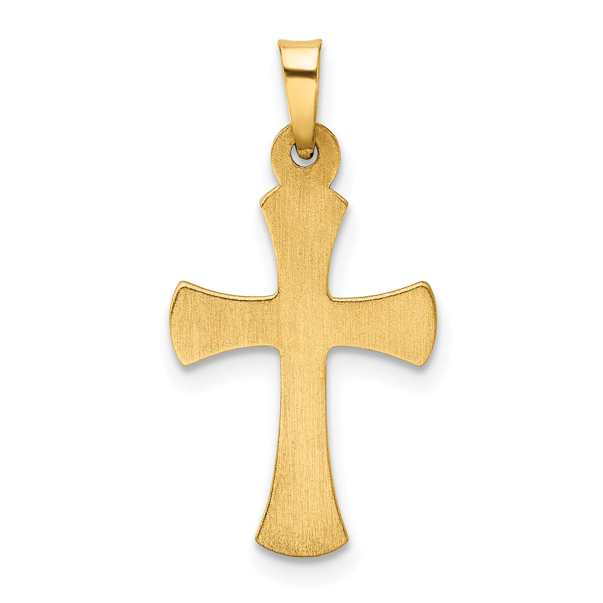 14k Hollow Cross Pendant-XR231