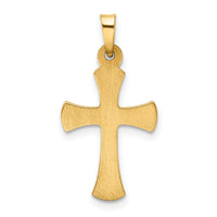14k Hollow Cross Pendant-XR231