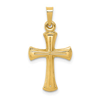 14k Hollow Cross Pendant-XR231