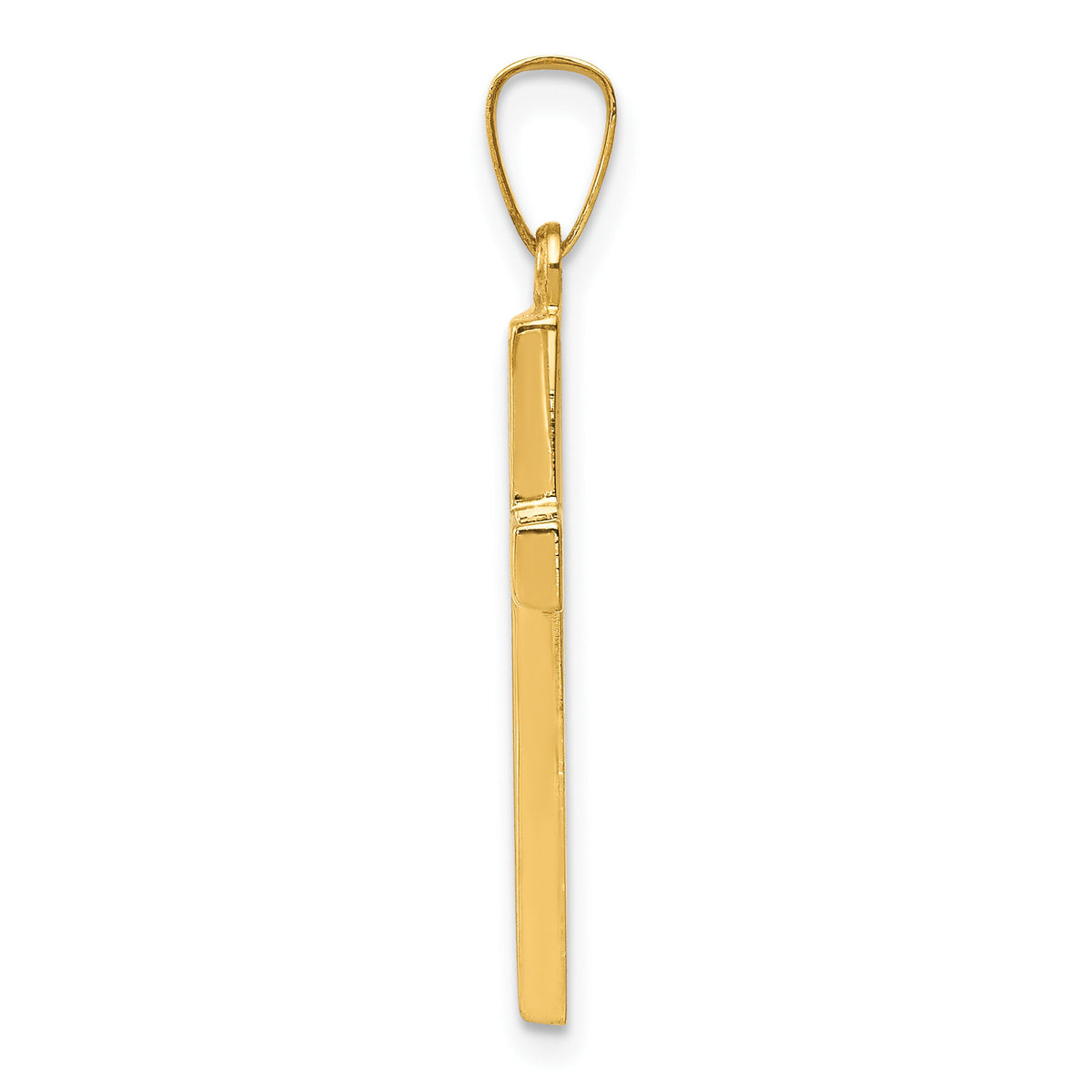 14k Hollow Cross Pendant-XR238