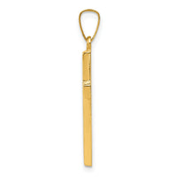 14k Hollow Cross Pendant-XR238