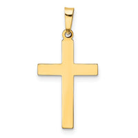 14k Hollow Cross Pendant-XR238