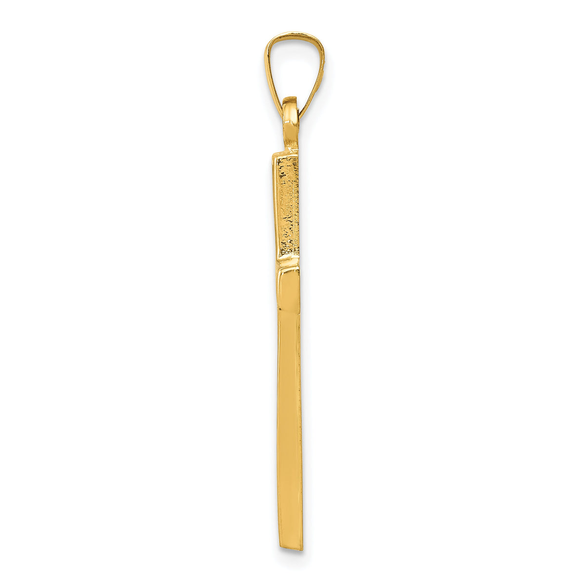 14k Hollow Cross Pendant-XR239