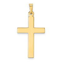 14k Hollow Cross Pendant-XR239