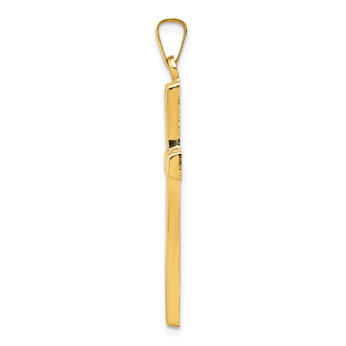 14k Hollow Cross Pendant-XR240