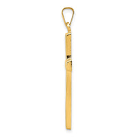 14k Hollow Cross Pendant-XR240