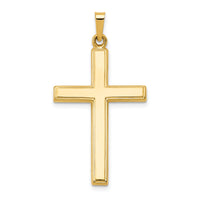 14k Hollow Cross Pendant-XR240