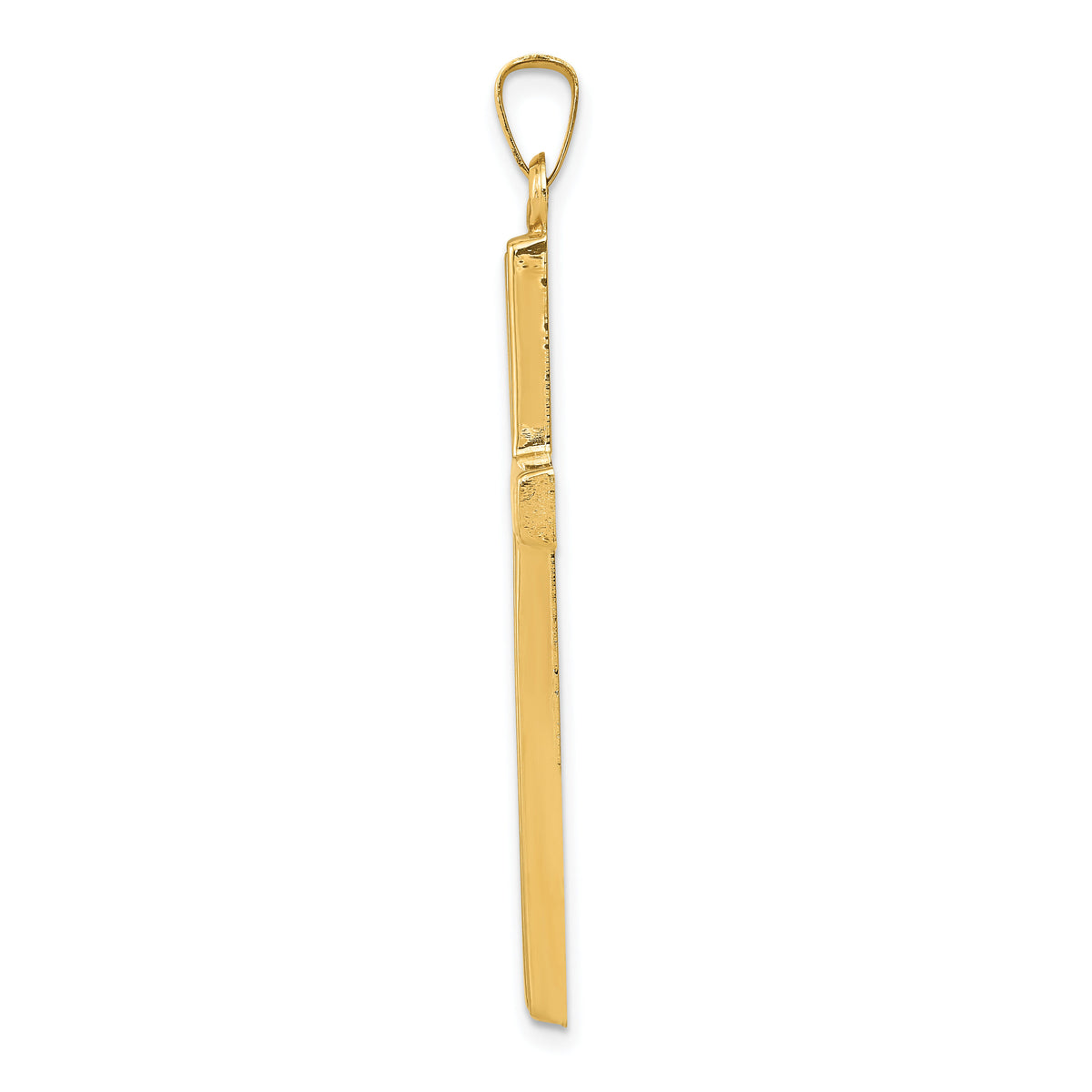 14k Hollow Cross Pendant-XR241