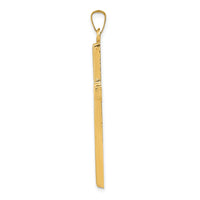 14k Hollow Cross Pendant-XR241