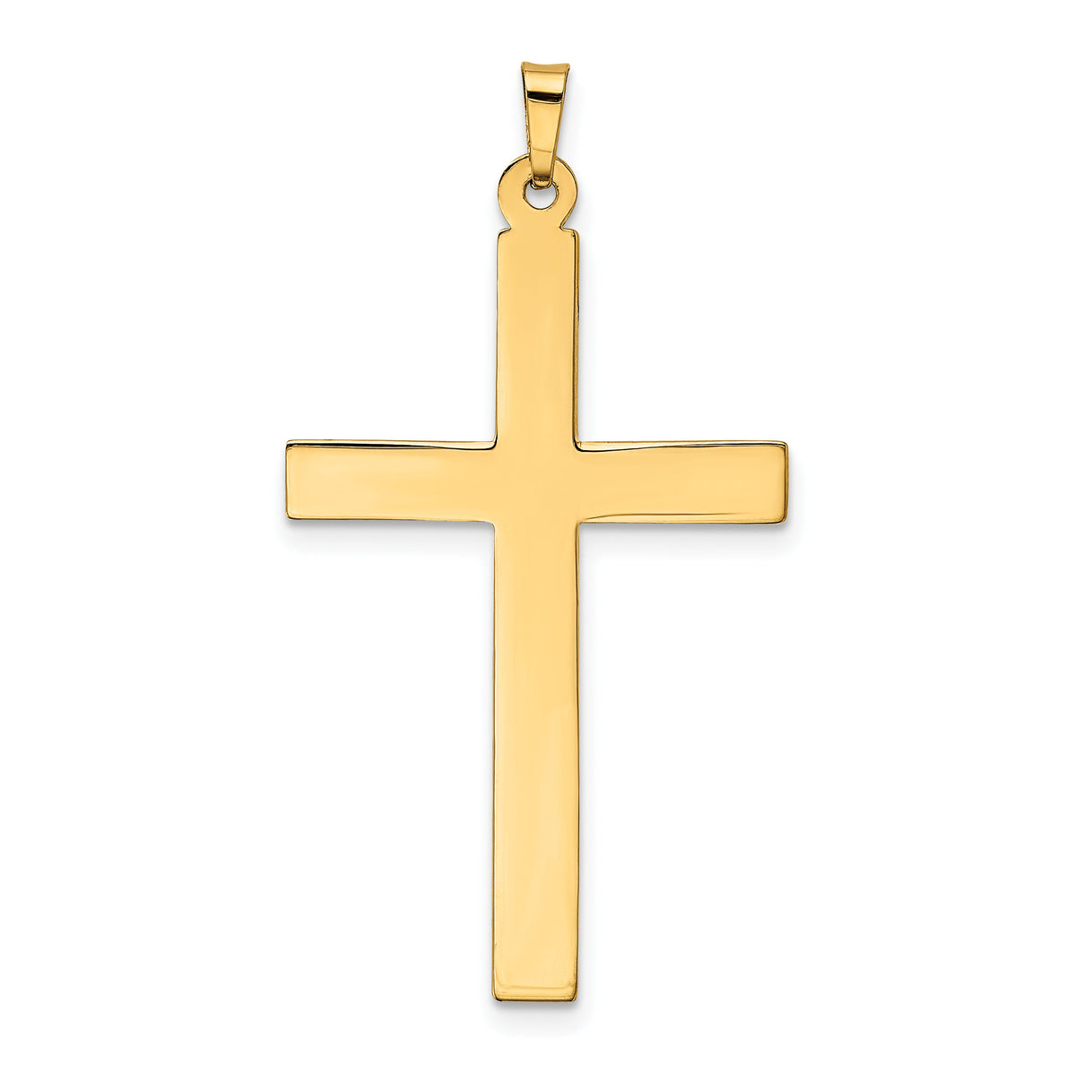 14k Hollow Cross Pendant-XR241