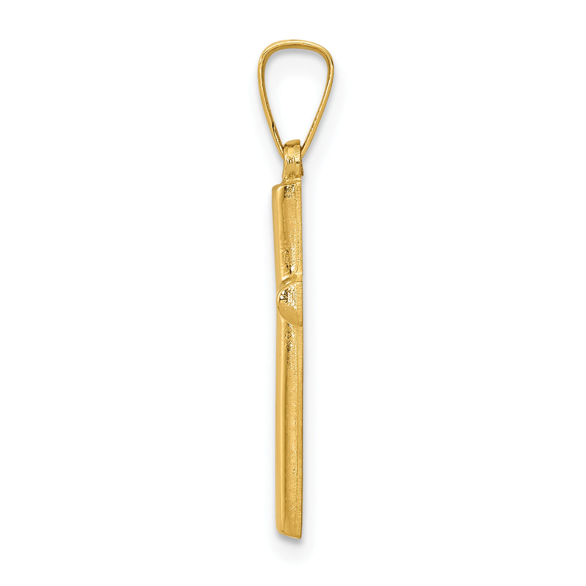 14k Hollow Cross Pendant-XR244