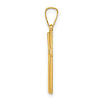 14k Hollow Cross Pendant-XR244