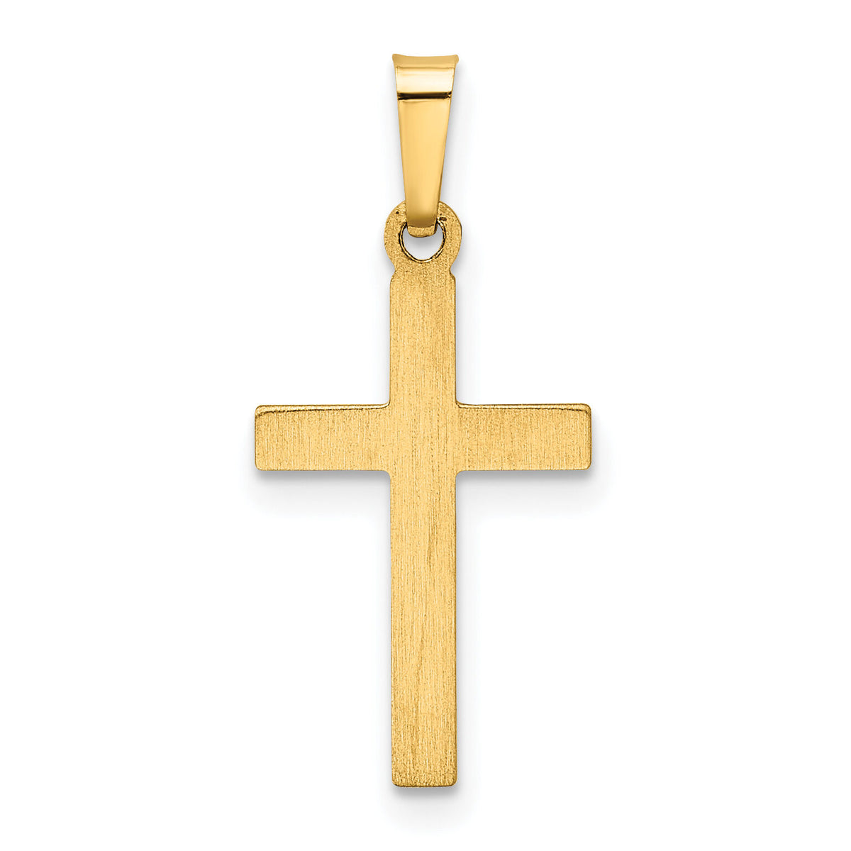 14k Hollow Cross Pendant-XR244