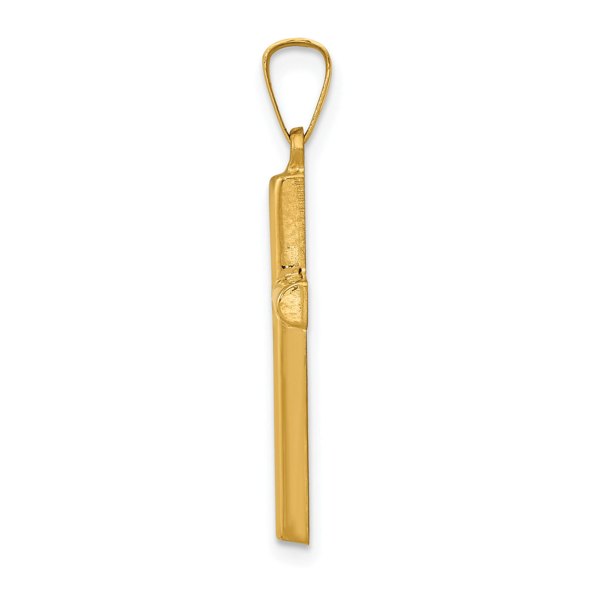 14k Hollow Cross Pendant-XR245