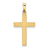 14k Hollow Cross Pendant-XR245