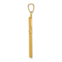 14k Hollow Cross Pendant-XR246