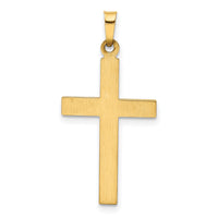 14k Hollow Cross Pendant-XR246
