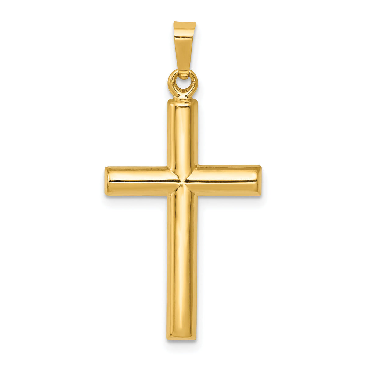 14k Hollow Cross Pendant-XR246