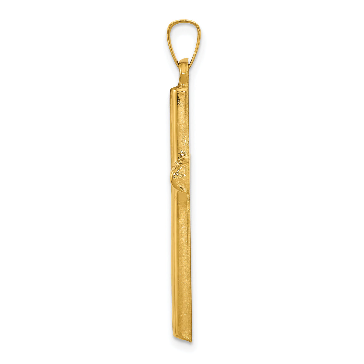 14k Hollow Cross Pendant-XR248