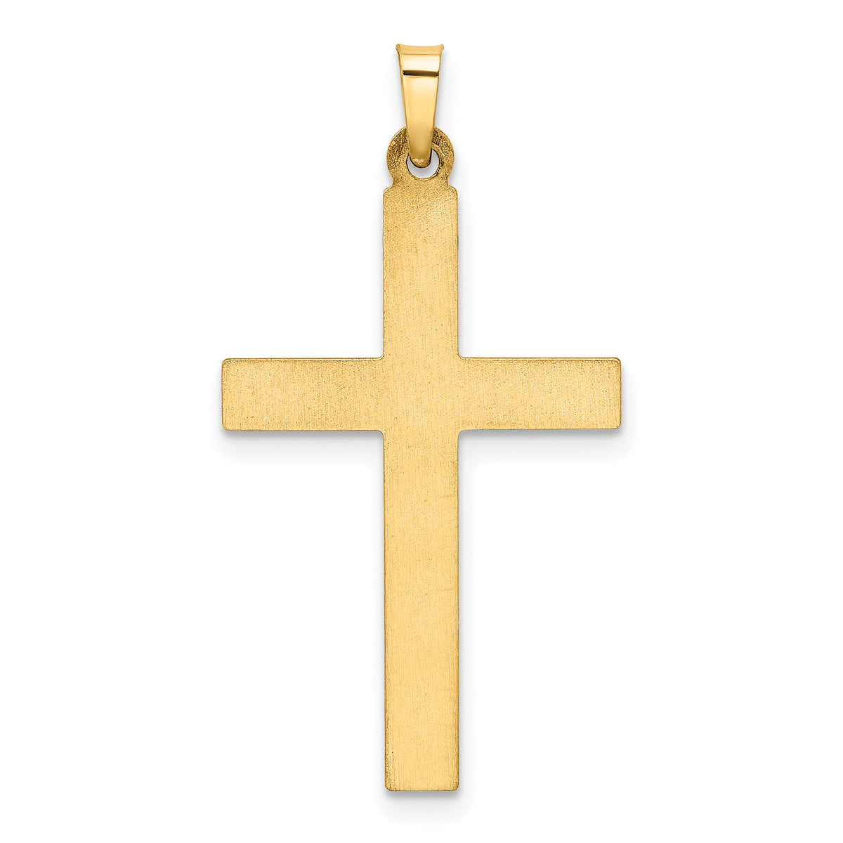 14k Hollow Cross Pendant-XR248
