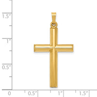 14k Hollow Cross Pendant-XR248