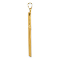 14k Hollow Cross Pendant-XR249