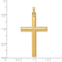 14k Hollow Cross Pendant-XR249